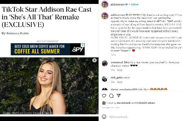 Addison Rae Movies and TV Shows